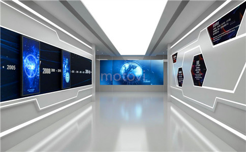 互動滑軌屏應用數(shù)字展廳展示企業(yè)發(fā)展歷程_motovi