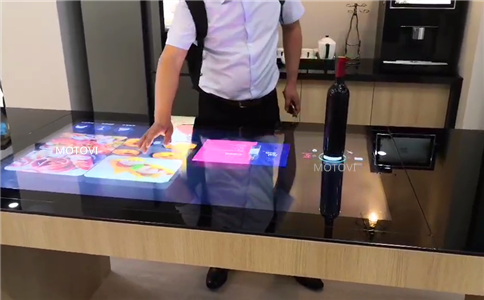 京東方展廳采用摩拓為物體識別桌案例（產(chǎn)品展示互動體驗）