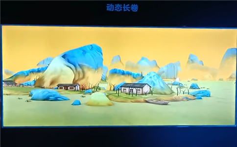 多媒體數(shù)字化展廳_105寸液晶屏動態(tài)長卷展示